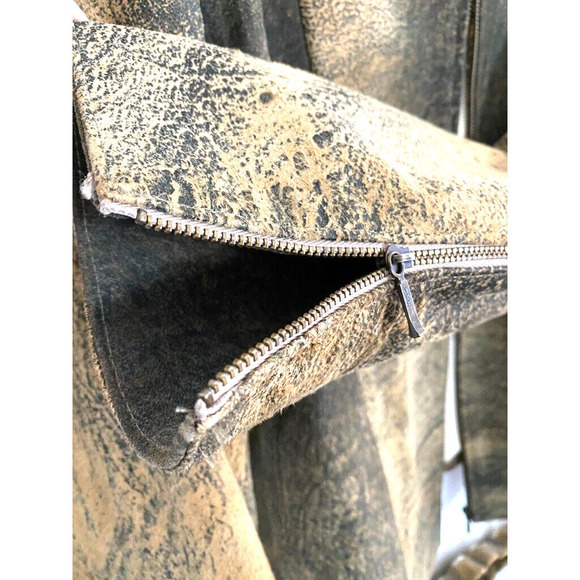 NAVITO - unique cowhide design, zipper front brown jacket, unisex - Picture 3 of 4